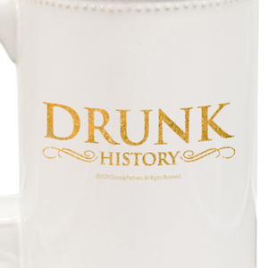 Drunk History Gold Logo 20 oz Ceramic Beer Stein