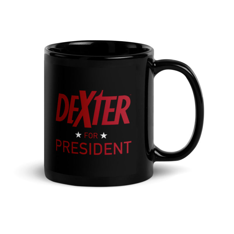 Dexter For President 11 oz Black Mug