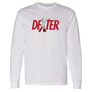 Dexter Spatter Logo Adult Long Sleeve T-Shirt