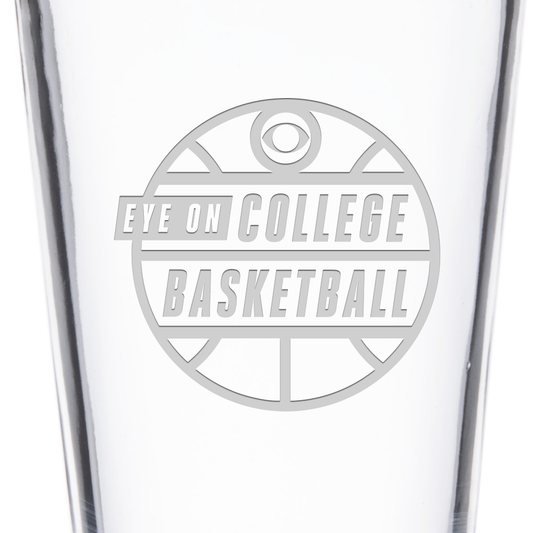 Eye on College Basketball Eye on College Basketball Podcast Logo Laser Engraved Pint Glass