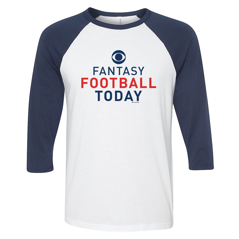 Fantasy Football Today Logo 3/4 Sleeve Baseball T-Shirt