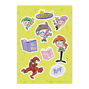 The Fairly OddParents Characters Kiss Cut Sticker Sheet