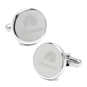Paramount Logo Engraved Stainless Steel Cufflinks