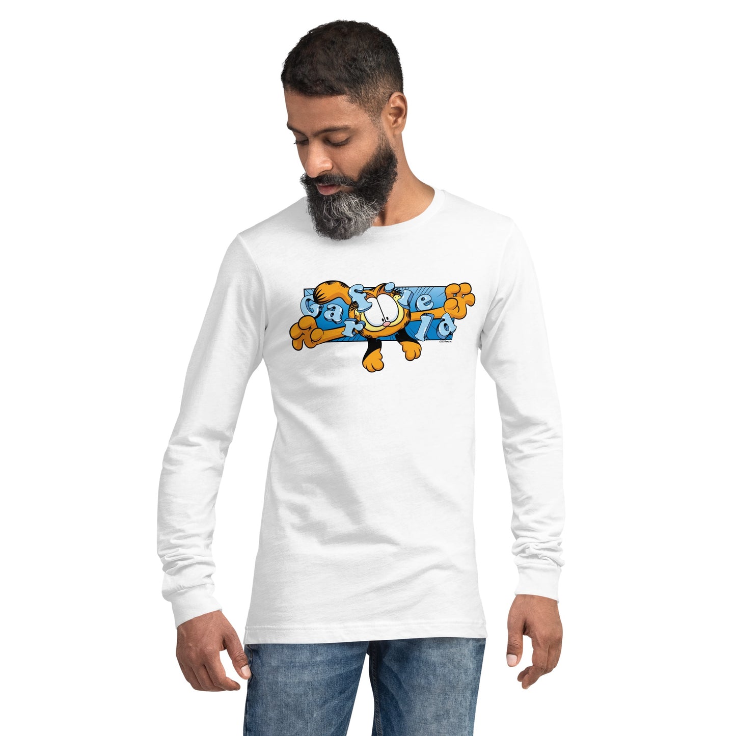 Garfield Flying Garfield Adult Long Sleeve T-Shirt