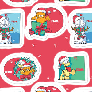 Garfield Fiestas Hoja de adhesivos para etiquetas de regalo