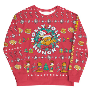 Garfield Weihnachten Unisex Sweatshirt mit Rundhalsausschnitt