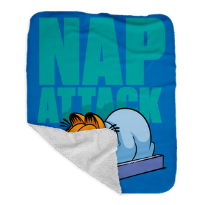 Garfield Nap Attack Grey Sherpa Blanket
