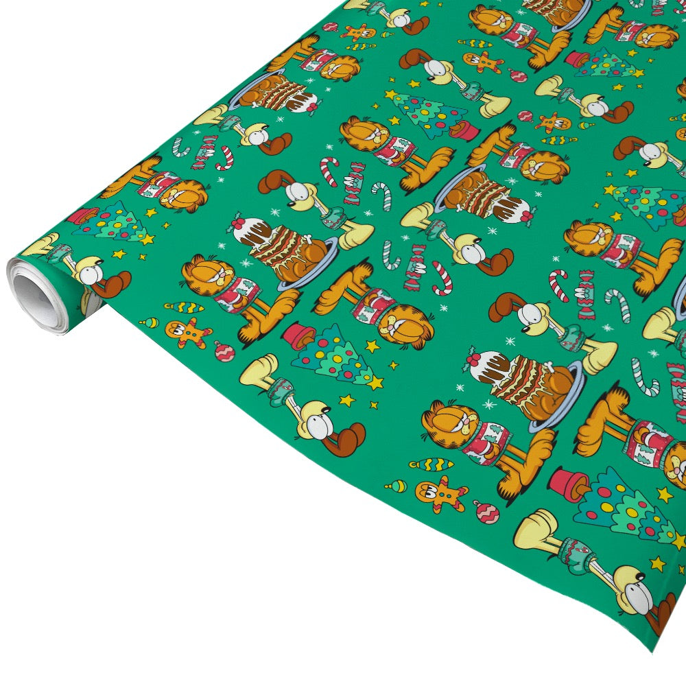 Garfield and Odie Holiday Wrapping Paper