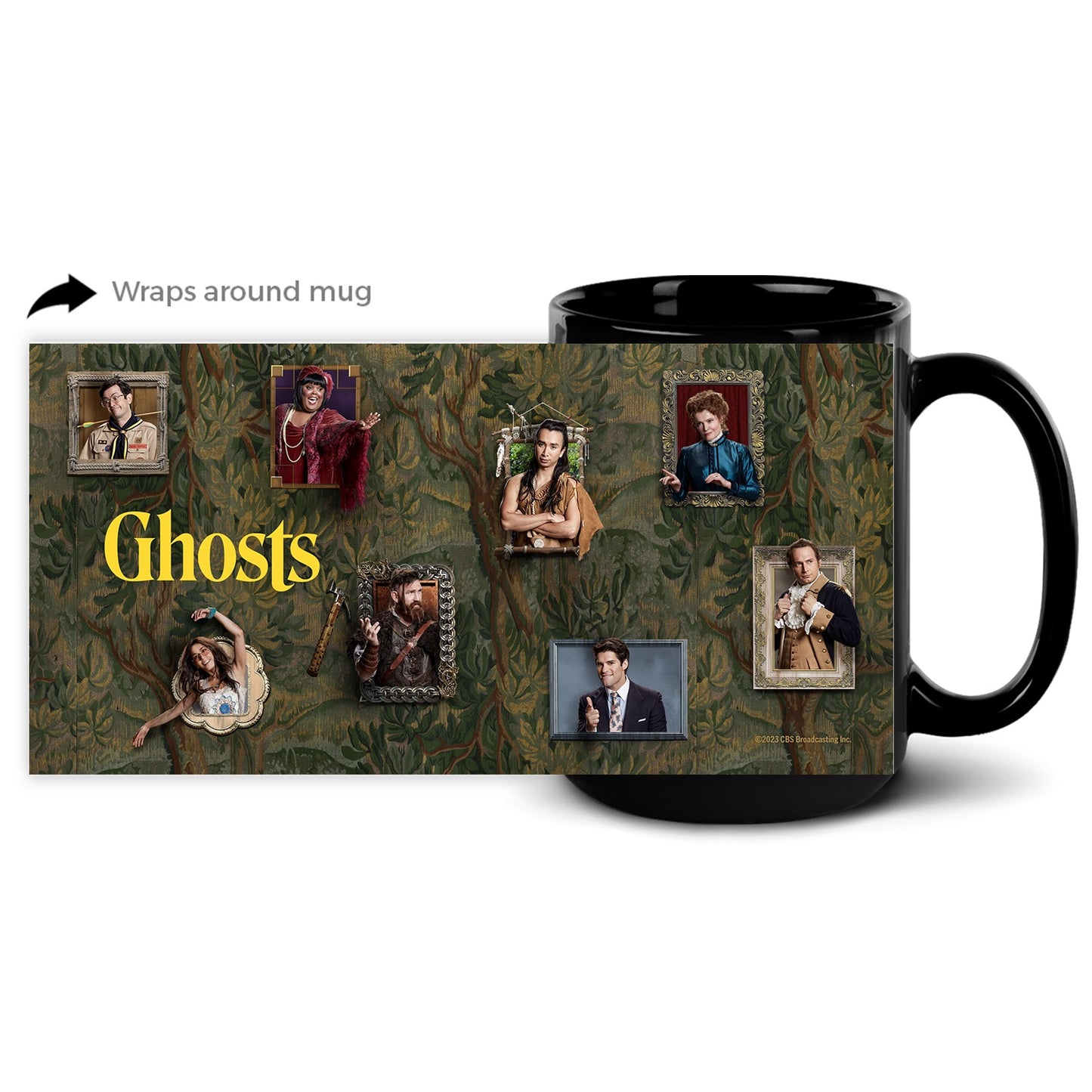 Ghosts Frames Black Mug