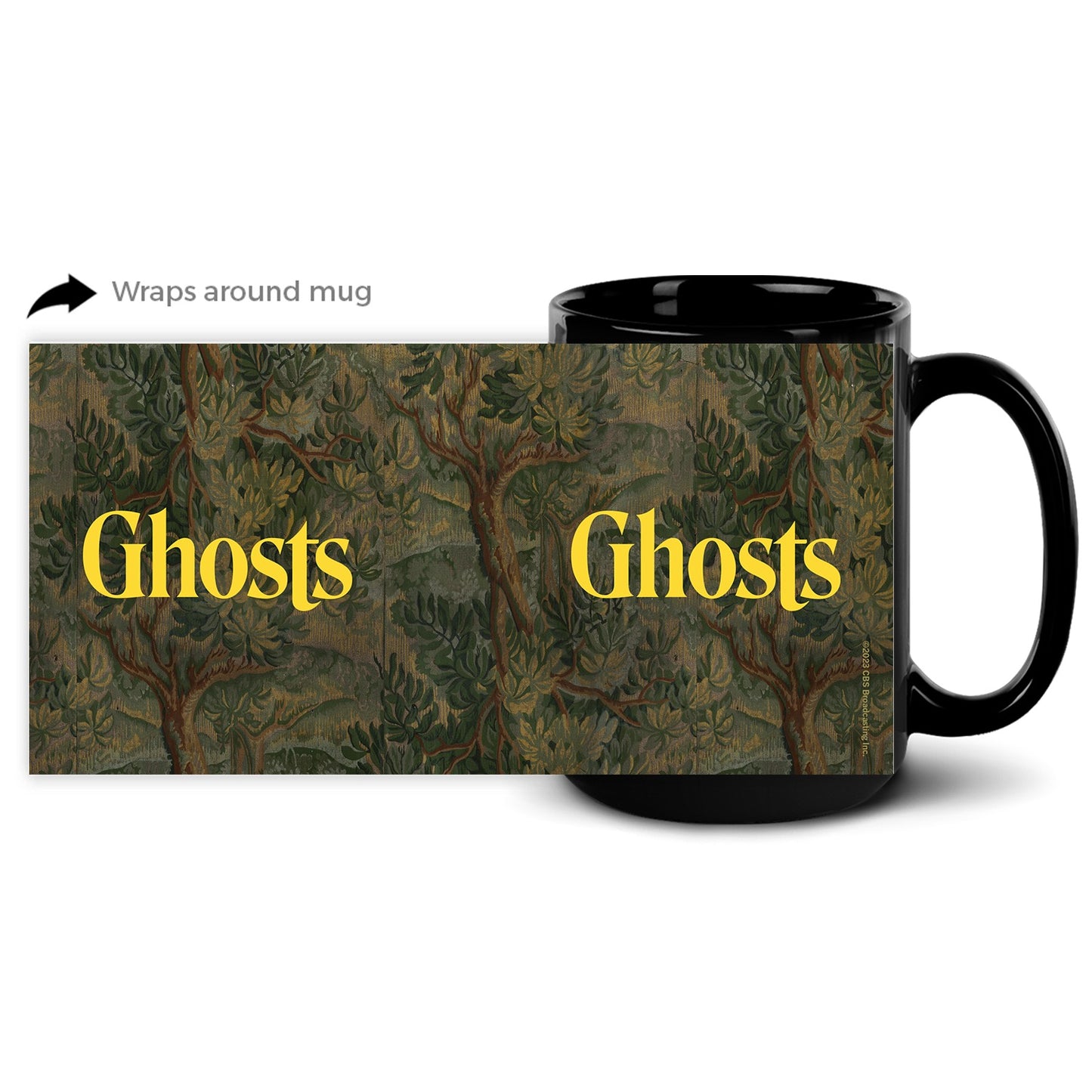 Mug noir avec logo Ghosts