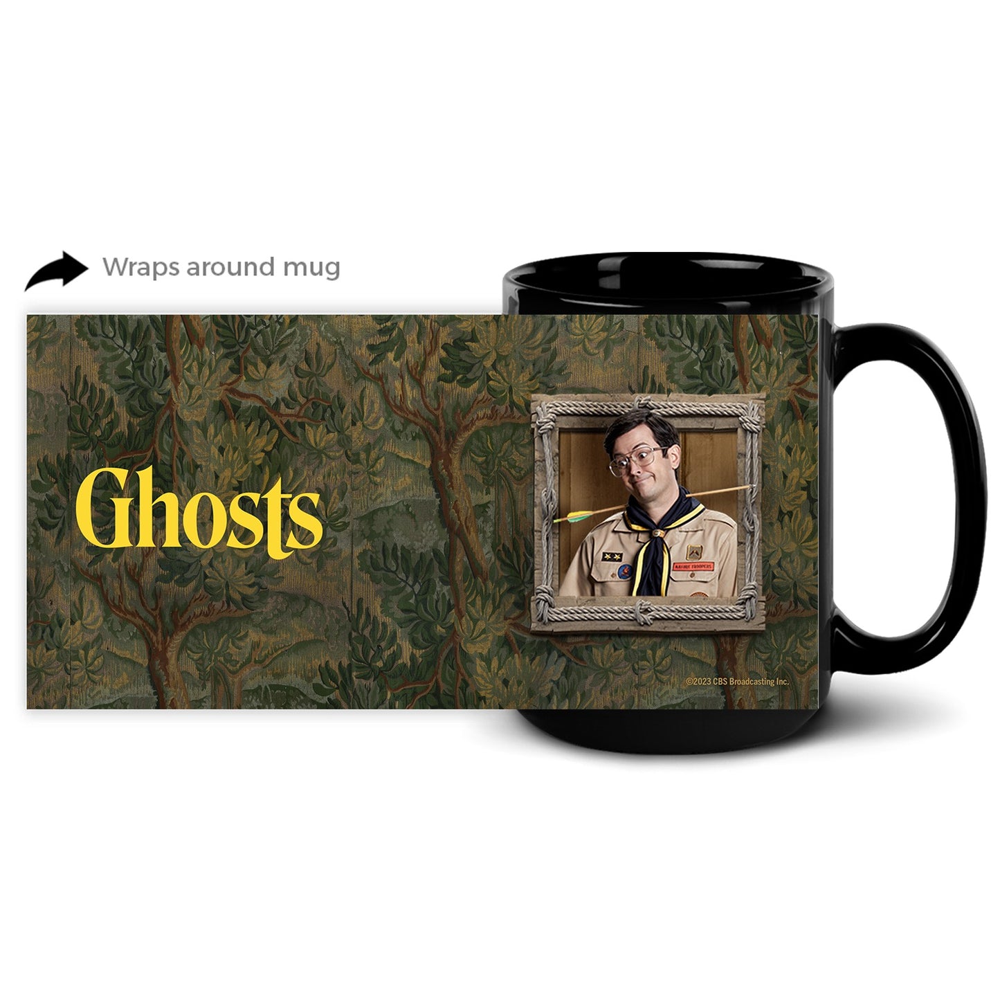 Mug noir Ghosts Frames Pete