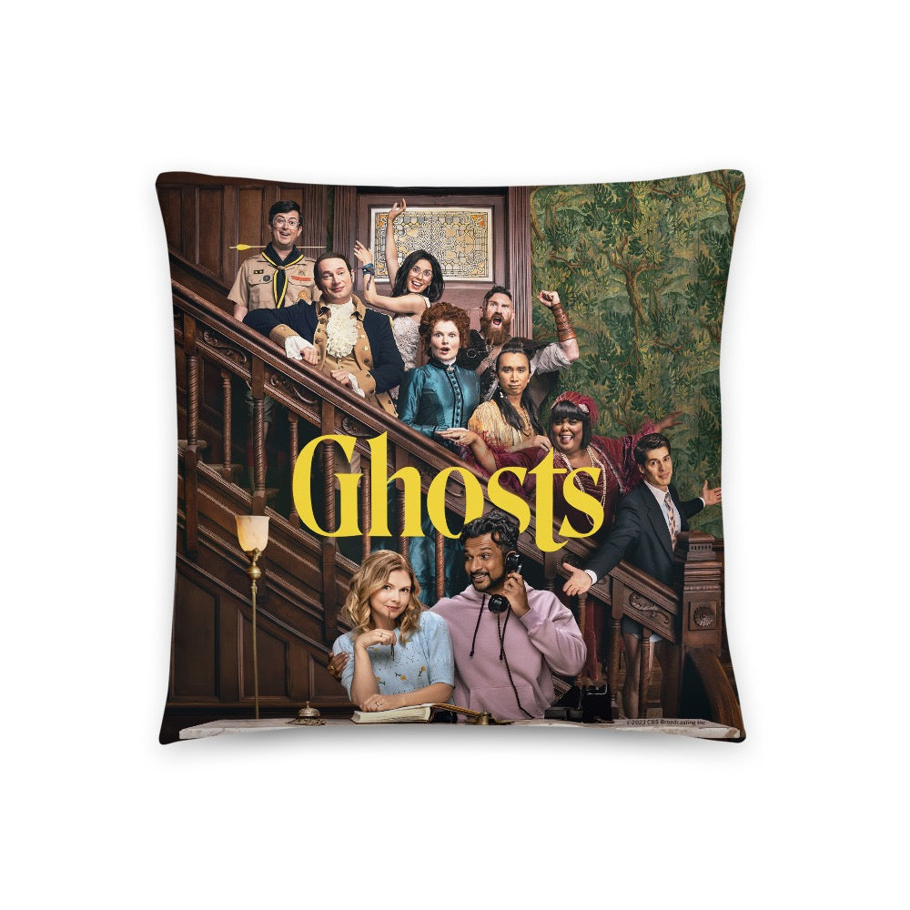 Ghosts Stairs Throw Pillow