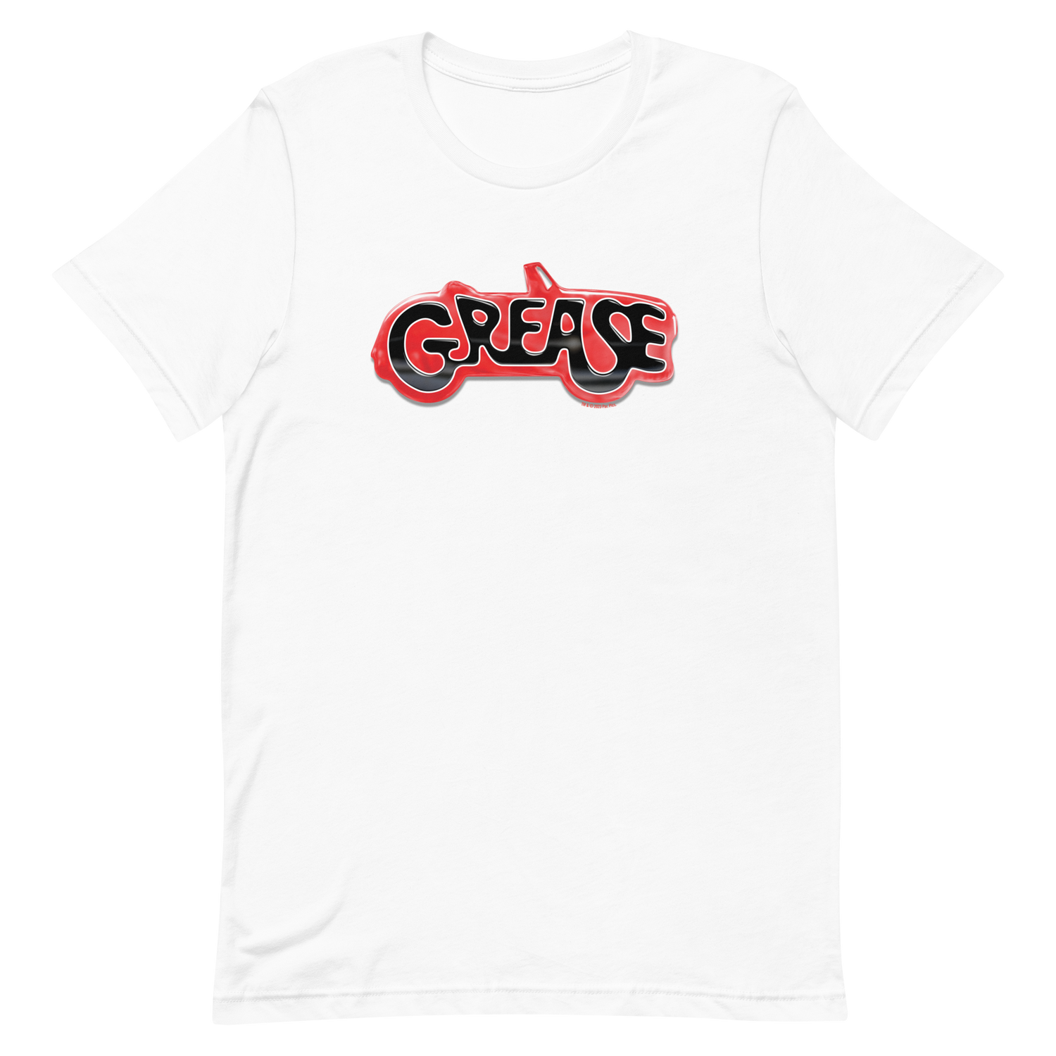 Grease – T-Shirt Short Paramount Lightning Logo Greased Sleeve Adult Shop