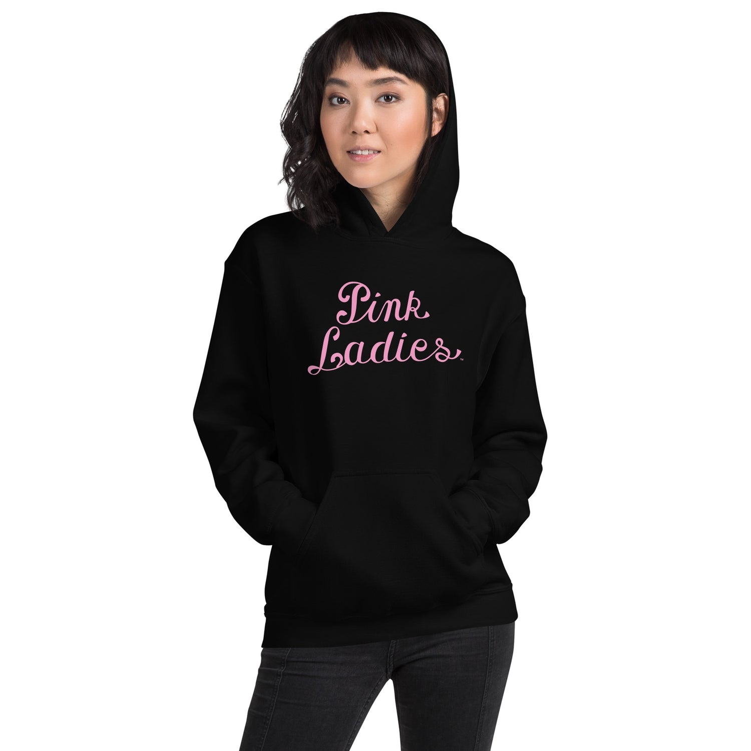Grease The Broadway Musical - Ladies Pink Rydell High Hoodie - T-Shirts  and Hoodies