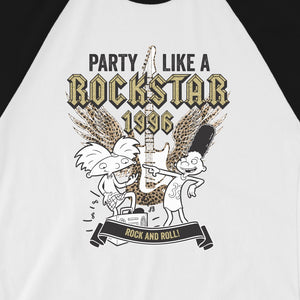 Hey Arnold! Party Like a Rockstar Unisex 3/4 Sleeve Raglan Shirt