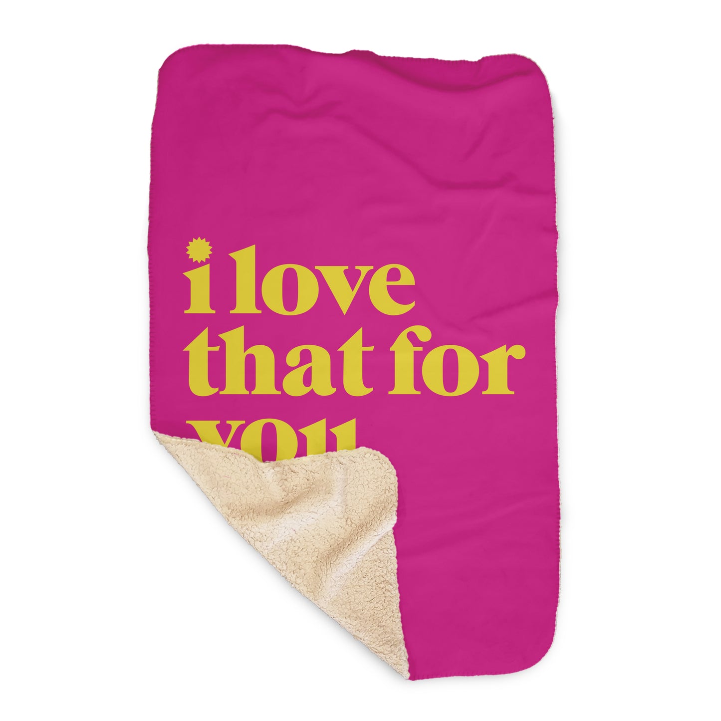 I Love That For You Logo Sherpa Blanket (Couverture Sherpa)