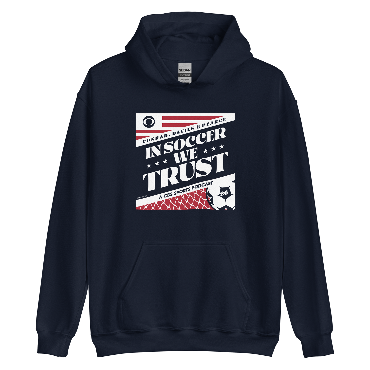 In Soccer We Trust Podcast Key Art Hooded Sweatshirt