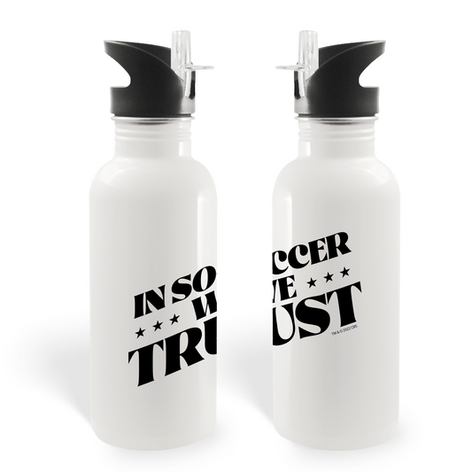 In Soccer We Trust Podcast Logo 20oz Screw Top Water Bottle with Straw