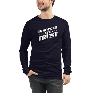 In Soccer We Trust Podcast Logo Adult Long Sleeve T-Shirt