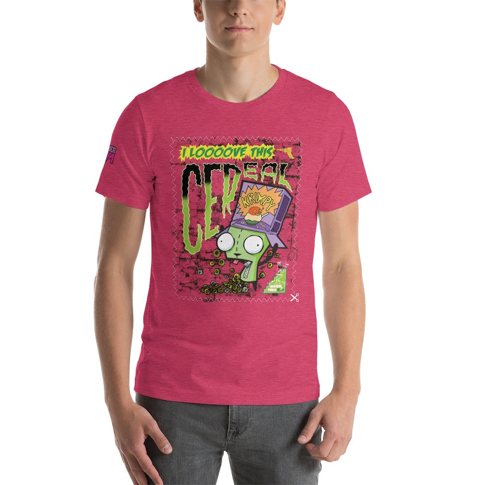 Invader Zim Looooove This Cereal Adult Short Sleeve T-Shirt