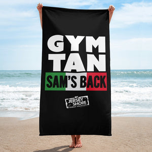 Jersey Shore Family Vacation Gym, Tan, Sam's Back Beach Towel