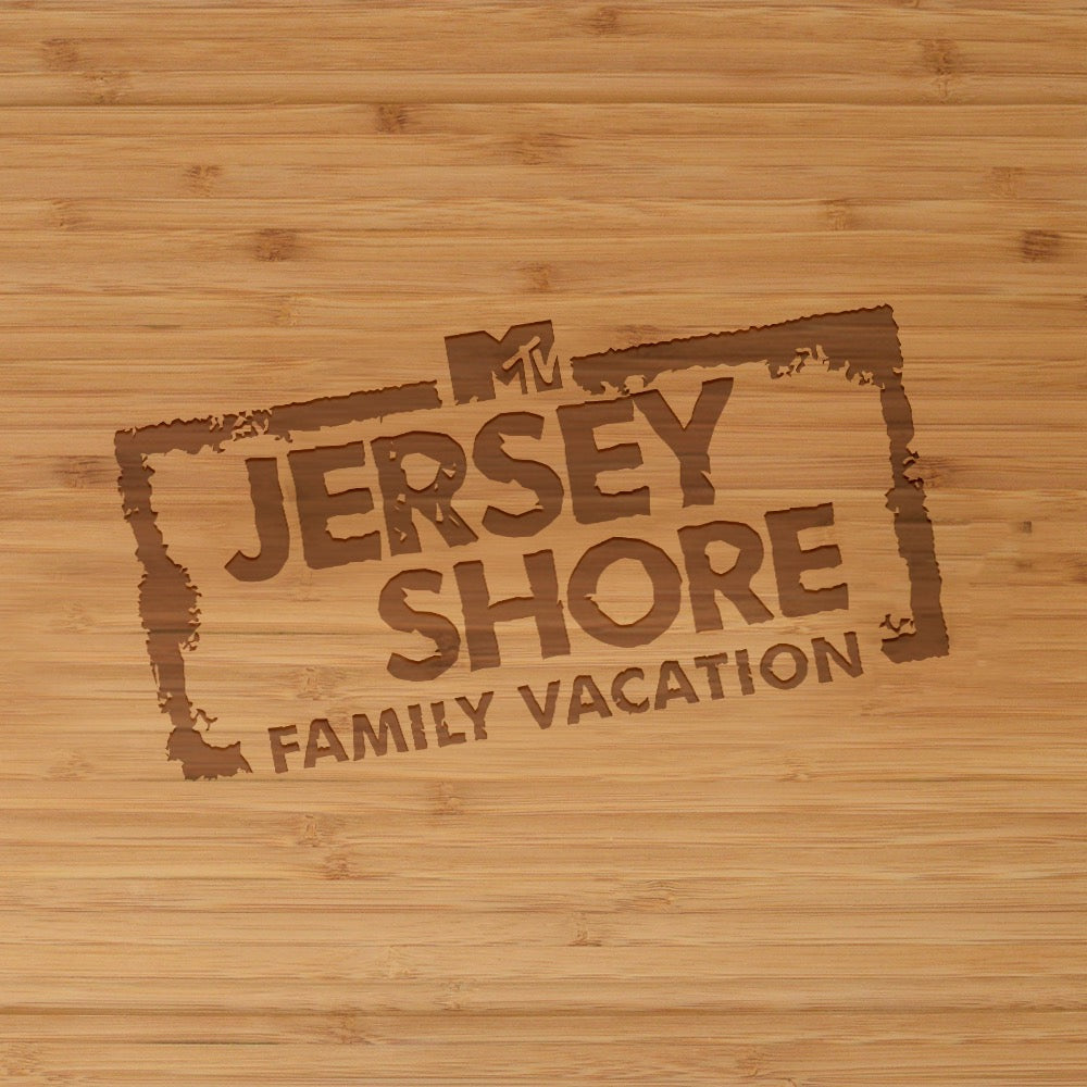 Jersey Shore Logo Lasergraviertes Schneidebrett