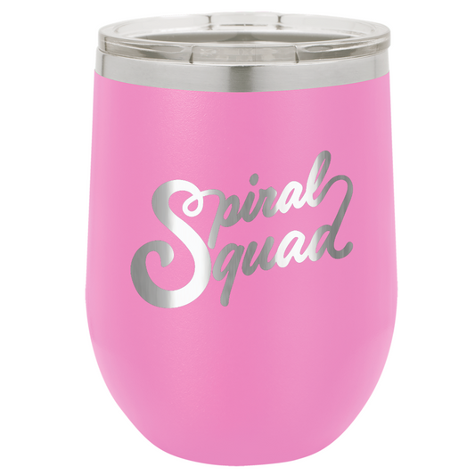 Jersey Shore Family Vacation Spiral Squad Insulated Wine Tumbler w/ Lid