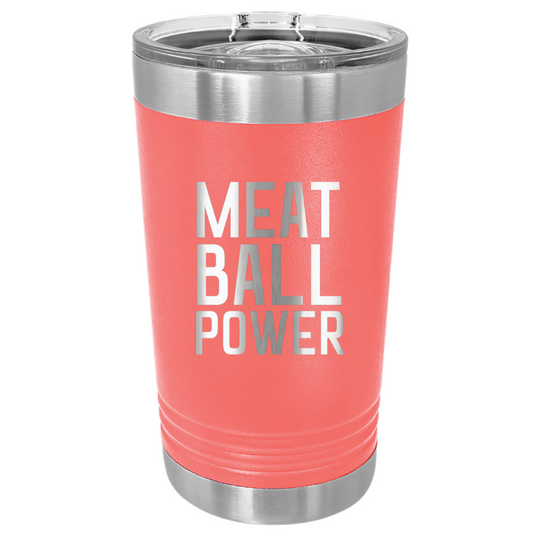 Jersey Shore Family Vacation Meatball Power Insulated Tumbler w/ Slider Lid