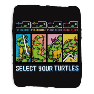 Teenage Mutant Ninja Turtles Select Your Turtles Grey Sherpa Blanket