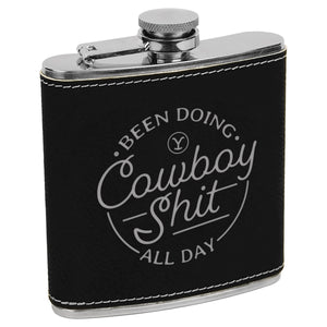 Yellowstone Cowboy Leather Flask
