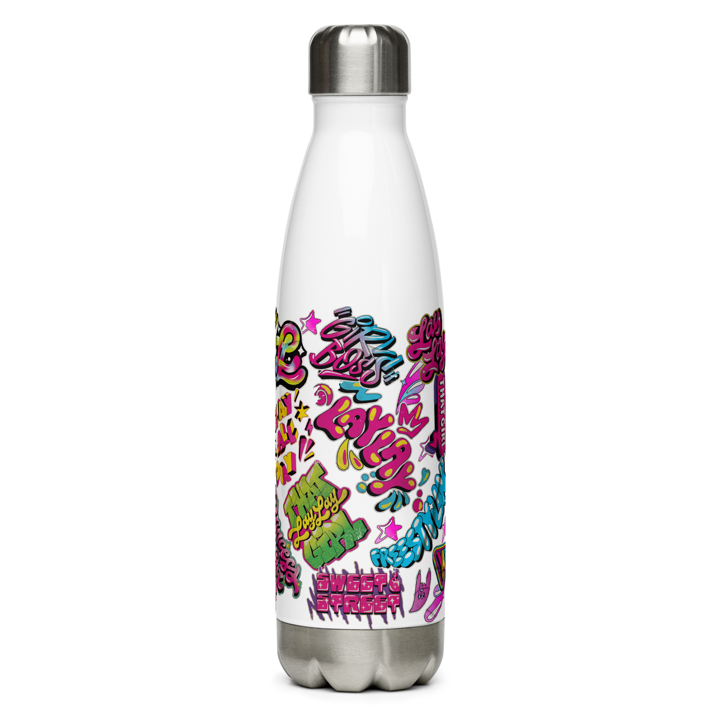 That Girl Lay Lay Collage Stainless Steel Water Bottle