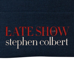 The Late Show with Stephen Colbert Logo Embroidered Knit Beanie