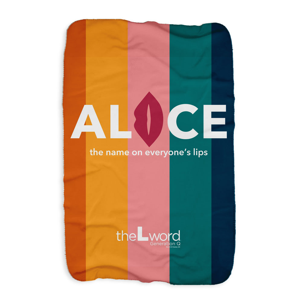 The L Word: Generation Q The Alice Show Logo Sherpa Blanket