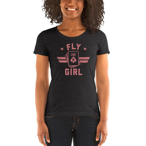 Top Gun: Maverick Fliegen wie ein Mädchen DamenTri-Blend T-Shirt mit kurzen Ärmeln