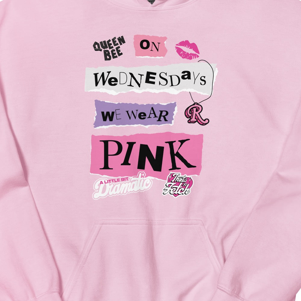 Mean Girls On Wednesdays We Wear Pink Hoodie – Paramount Shop