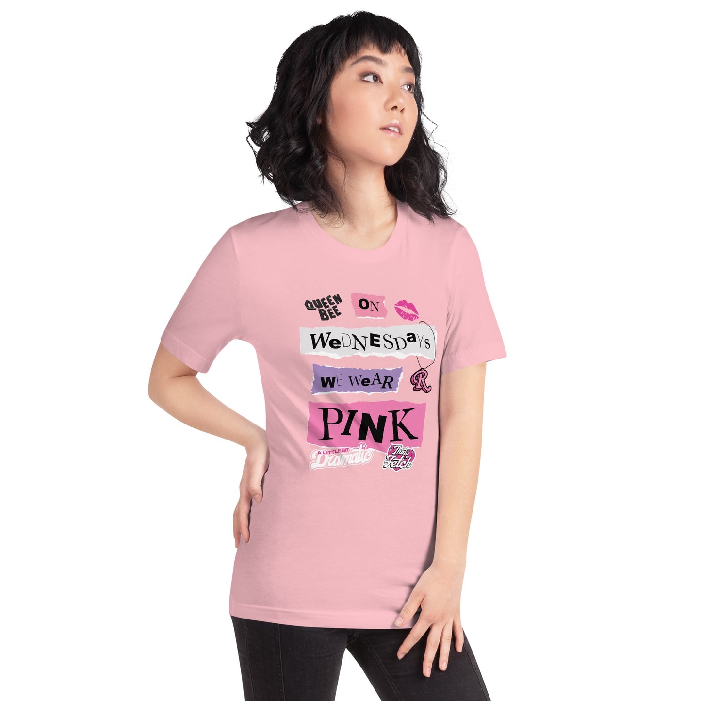 Mean Girls Mittwochs tragen wir rosa T-Shirt
