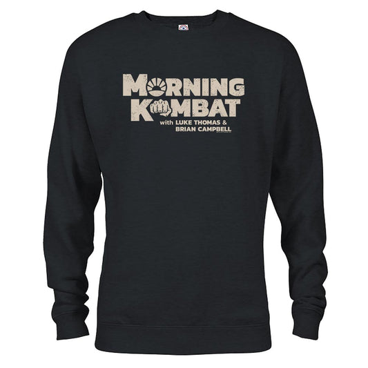 Morning Kombat Logo with Names Fleece Crewneck Sweatshirt