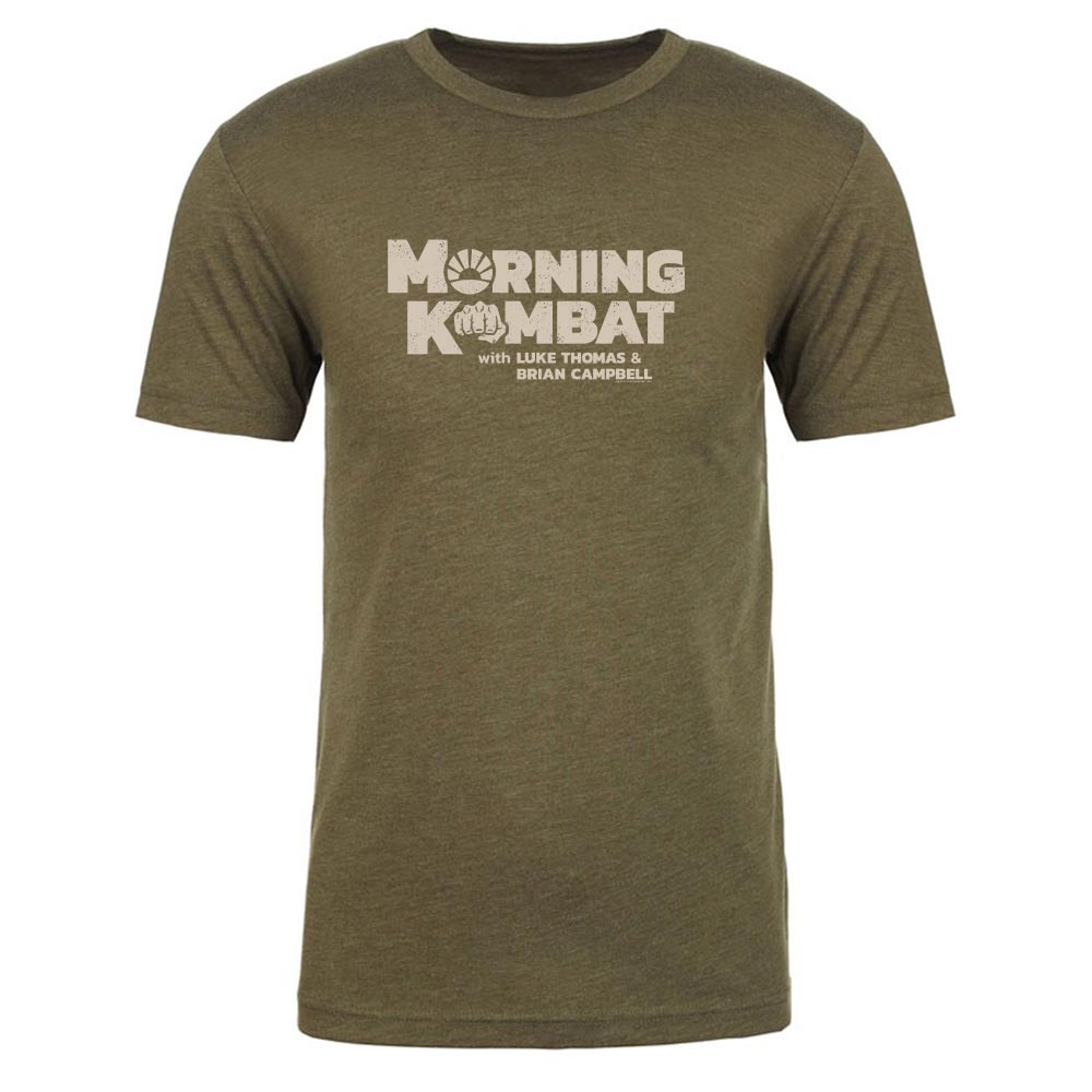 Morning Kombat Logo con Nombres HombresCamiseta Tri-Blend
