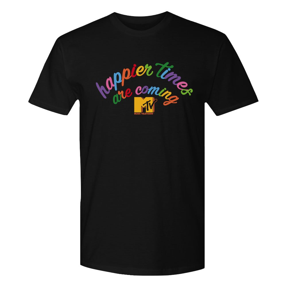 MTV Happier Times Are Coming Adult Short Sleeve T-Shirt