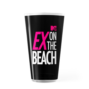 Ex on the Beach Logo Black 17 oz Pint Glass