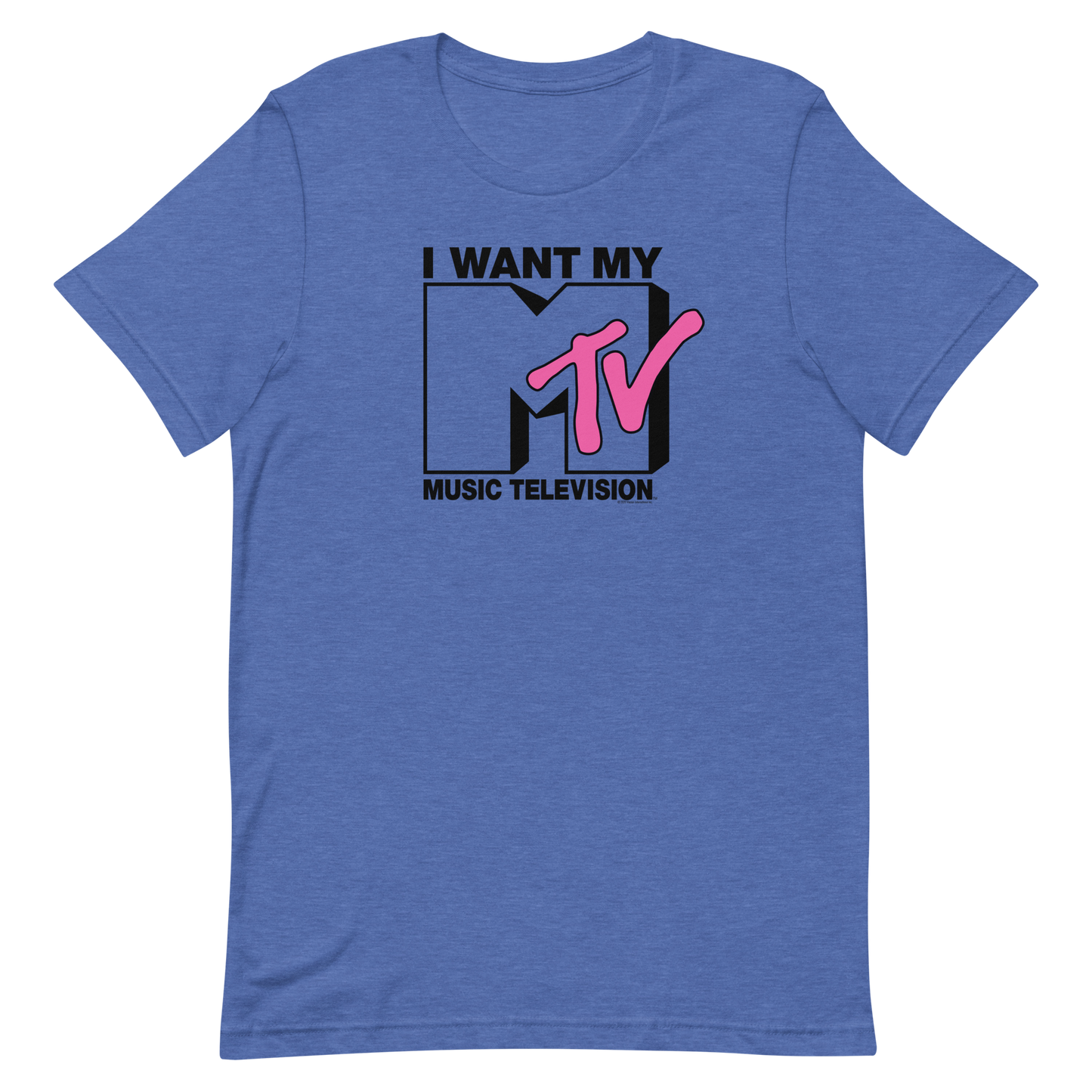 MTV Equipo Quiero Mi Con Classic MTV Logo Adultos Camiseta de manga corta