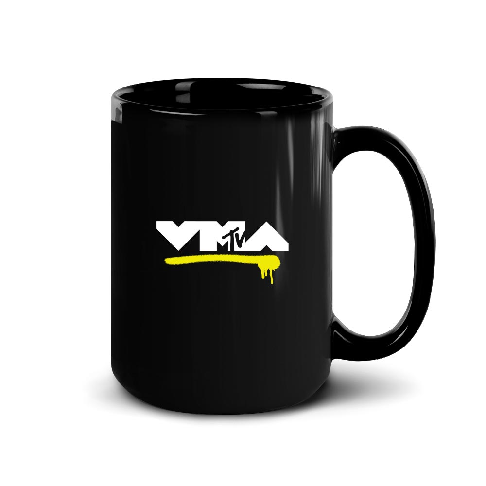 MTV Logo Graffiti Moonman Black Mug