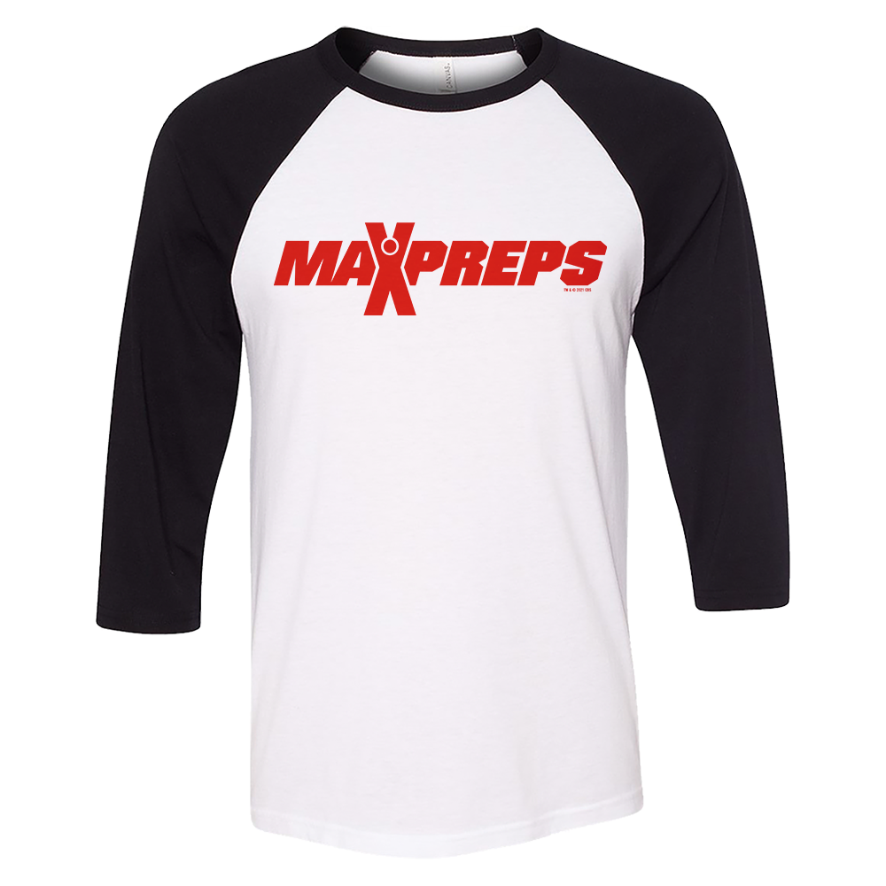 Max Preps Logo 3/4 Sleeve Baseball T-Shirt