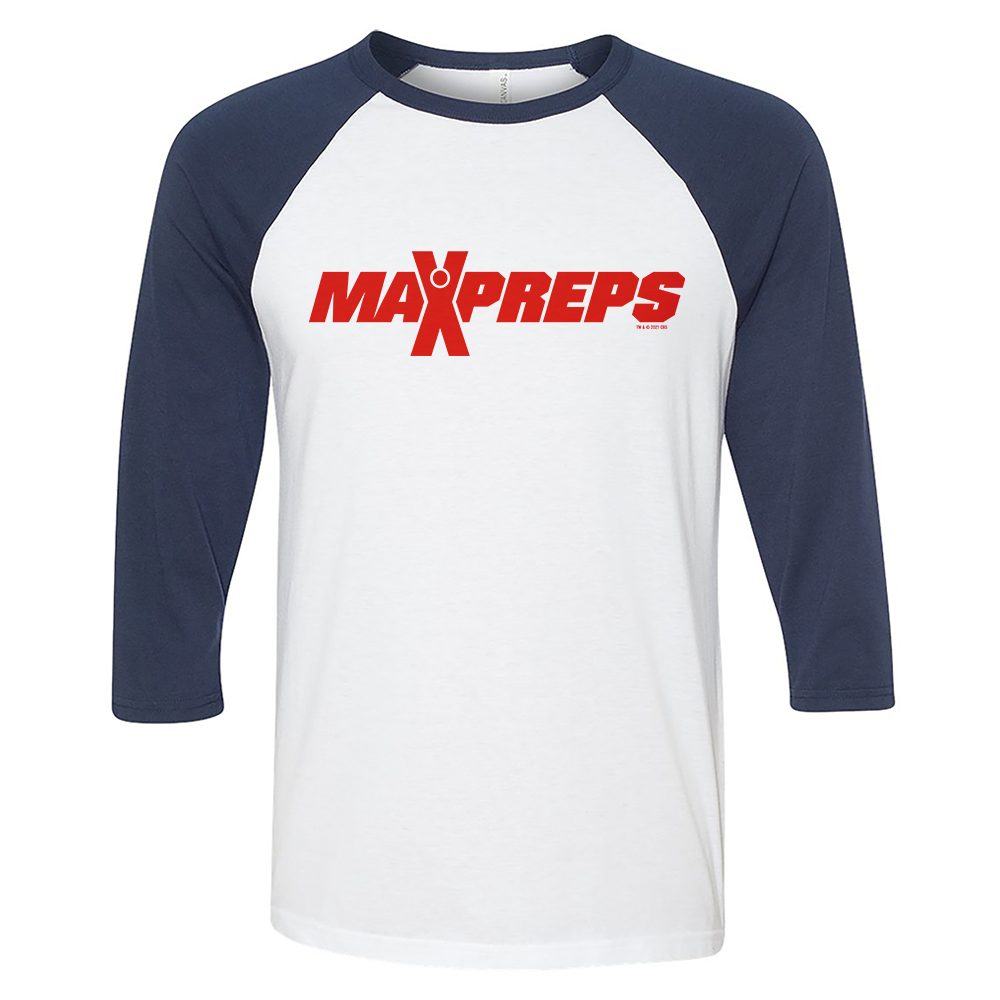 Max Preps Logo 3/4 Sleeve Baseball T-Shirt