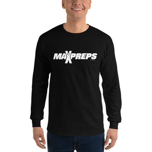 Max Preps MaxPreps Logo White Adult Long Sleeve T-Shirt