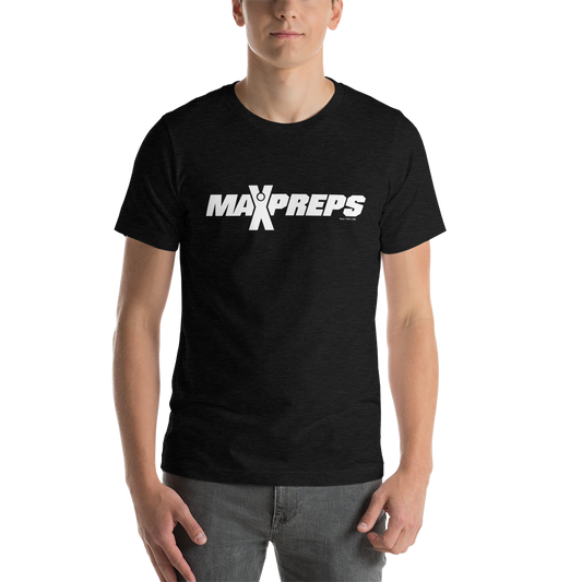 Max Preps MaxPreps Logo White Adult Short Sleeve T-Shirt