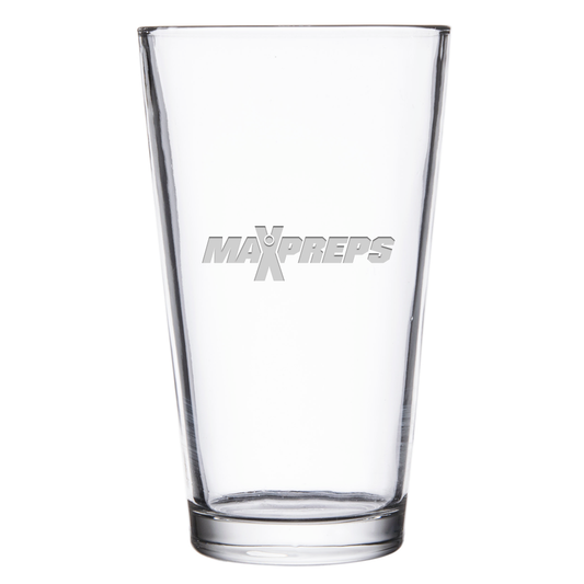 Max Preps MaxPreps Logo Laser Engraved Pint Glass