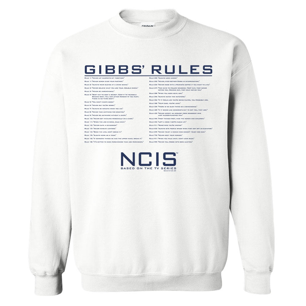 NCIS Gibbs Rules Crew Neck Sweatshirt