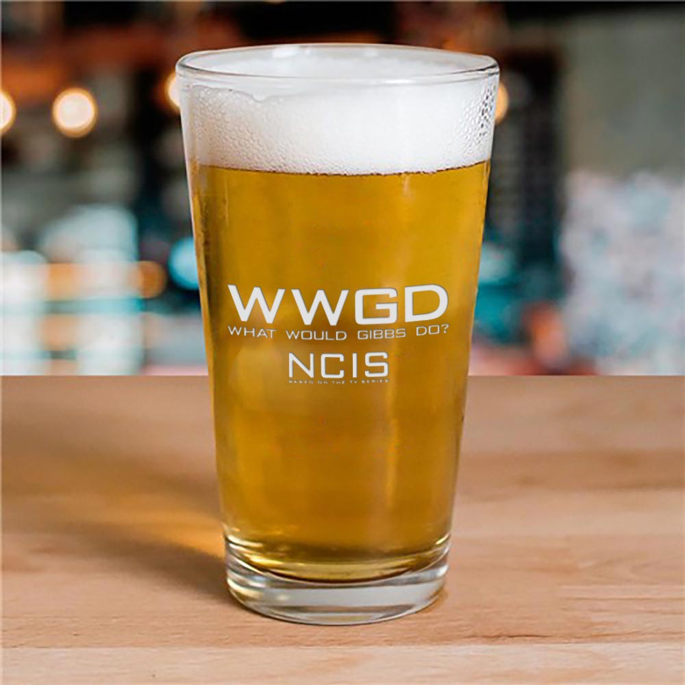 NCIS WWGD Laser Engraved Pint Glass