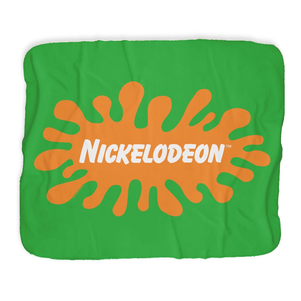 Retro Nickelodeon Grey Sherpa Blanket